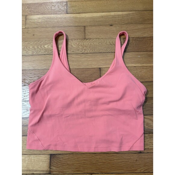 Lululemon Size 12 Align Tank Top Raspberry Cream Pink A-B Cup - Picture 2 of 5